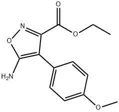 에틸5-아미노-4-(4-메톡시페닐)이속사졸-3-카르복실레이트 구조식 이미지