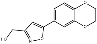 (5-(2,3-DIHYDROBENZO[B][1,4]DIOXIN-7-YL)ISOXAZOL-3-YL)METHANOL 구조식 이미지