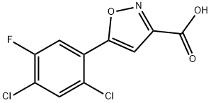 5-(2,4-DICHLORO-5-FLUOROPHENYL)ISOXAZOLE-3-카르복실산 구조식 이미지