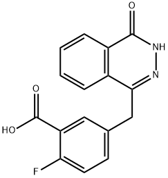 2-fluoro-5-((4-oxo-3,4-dihydrophthalazin-1-yl)Methyl)benzoic acid 구조식 이미지