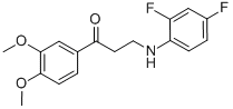 3-(2,4-DIFLUOROANILINO)-1-(3,4-DIMETHOXYPHENYL)-1-PROPANONE 구조식 이미지