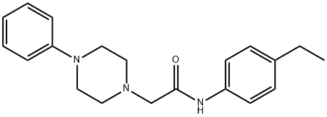 N-(4-에틸페닐)-2-(4-페닐피페라지노)아세트아미드 구조식 이미지