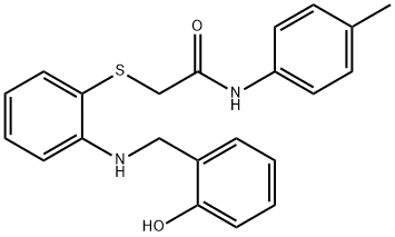 2-((2-[(2-HYDROXYBENZYL)AMINO]PHENYL)SULFANYL)-N-(4-METHYLPHENYL)ACETAMIDE Structure