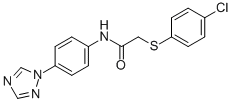 2-[(4-CHLOROPHENYL)SULFANYL]-N-[4-(1H-1,2,4-TRIAZOL-1-YL)PHENYL]ACETAMIDE Structure