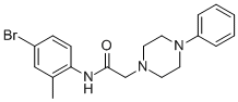 N-(4-BROMO-2-메틸페닐)-2-(4-페닐피페라지노)아세트아미드 구조식 이미지