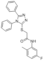 2-[(4,5-DIPHENYL-4H-1,2,4-TRIAZOL-3-YL)SULFANYL]-N-(5-FLUORO-2-METHYLPHENYL)ACETAMIDE Structure