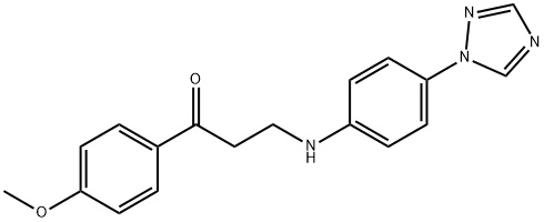 1-(4-METHOXYPHENYL)-3-[4-(1H-1,2,4-TRIAZOL-1-YL)ANILINO]-1-PROPANONE 구조식 이미지