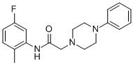 N-(5-FLUORO-2-메틸페닐)-2-(4-페닐피페라지노)아세트아미드 구조식 이미지