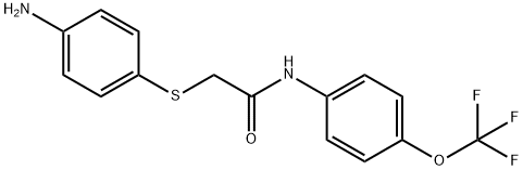 2-[(4-아미노페닐)술파닐]-N-[4-(트리플루오로메톡시)페닐]아세트아미드 구조식 이미지