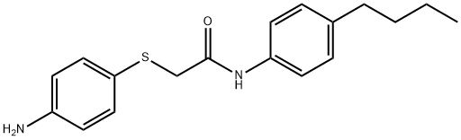 2-[(4-AMINOPHENYL)SULFANYL]-N-(4-BUTYLPHENYL)ACETAMIDE 구조식 이미지