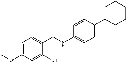 2-[(4-CYCLOHEXYLANILINO)메틸]-5-메톡시벤젠올 구조식 이미지