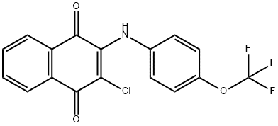 2-CHLORO-3-[4-(TRIFLUOROMETHOXY)ANILINO]NAPHTHOQUINONE Structure