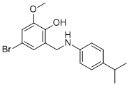 4-브로모-2-[(4-이소프로필라니리노)메틸]-6-메톡시벤제놀 구조식 이미지