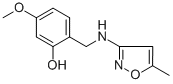 5-메톡시-2-([(5-메틸-3-이속사졸릴)아미노]메틸)벤제놀 구조식 이미지