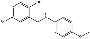 4-브로모-2-[(4-메톡시아닐리노)메틸]벤제놀 구조식 이미지