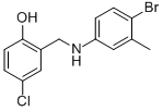 2-{[(4-브로모-3-메틸페닐)아미노]메틸}-4-클로로페놀 구조식 이미지