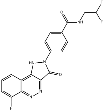 N-(2,2-difluoroethyl)-4-(6-fluoro-3-oxo-1H-pyrazolo[4,3-c]cinnolin-2(3H)-yl)benzaMide 구조식 이미지