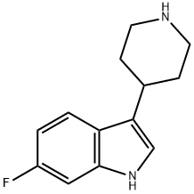 6-플루오로-3-피페리딘-4-YL-1H-인돌 구조식 이미지