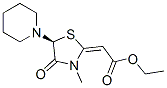 ethyl (S)-(3-methyl-4-oxo-5-piperidin-1-ylthiazolidin-2-ylidene)acetate 구조식 이미지