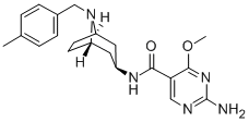 2-Amino-4-methoxy-N-(8-(p-methylbenzyl)-3-beta-nortropanyl)-5-pyrimidi necarboxamide 구조식 이미지