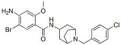 4-amino-5-bromo-N-[8-[(4-chlorophenyl)methyl]-8-azabicyclo[3.2.1]oct-3 -yl]-2-methoxy-benzamide 구조식 이미지