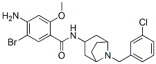 4-amino-5-bromo-N-[8-[(3-chlorophenyl)methyl]-8-azabicyclo[3.2.1]oct-3 -yl]-2-methoxy-benzamide Structure