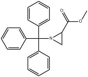 METHYL 1-(TRIPHENYLMETHYL)-2-AZIRIDINECARBOXYLATE 구조식 이미지