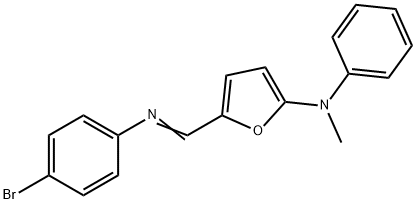 2-푸라나민,5-[[(4-브로모페닐)이미노]메틸]-N-메틸-N-페닐- 구조식 이미지