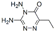 1,2,4-Triazin-5(4H)-one, 3,4-diamino-6-ethyl- (9CI) 구조식 이미지