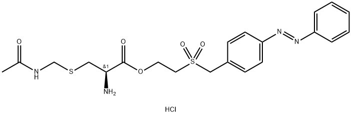 2-[[4-(페닐아조)벤질]설포닐]에틸S-(아세트아미도메틸)-L-시스테네이트모노하이드로클로라이드 구조식 이미지