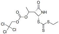 2,2,2-trichloroethyl [2R-[2alpha,3beta(R*)]]-1-[2-[[(ethylthio)thioxomethyl]thio]-4-oxoazetidin-3-yl]ethyl carbonate Structure