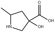 3-Pyrrolidinecarboxylic acid, 3-hydroxy-5-methyl- (9CI) Structure