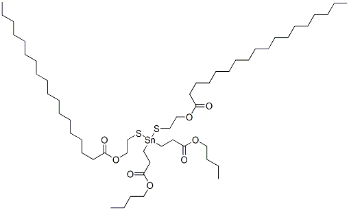 [bis(3-butoxy-3-oxopropyl)stannylene]bis(thioethylene) distearate Structure