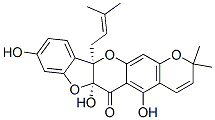 (6aS,11bR)-6a,11b-Dihydro-5,6a,9-trihydroxy-2,2-dimethyl-11b-(3-methyl-2-butenyl)-2H,6H-benzofuro[3,2-b]pyrano[3,2-g][1]benzopyran-6-one Structure