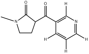 (R,S)-1-메틸-3-니코티노일피롤리돈-d4 구조식 이미지