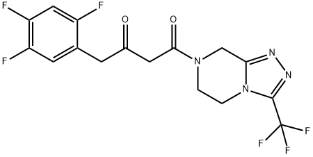(2Z)-4-Oxo-4-[3-(trifluoromethyl)-5,6-dihydro-[1,2,4]triazolo[4,3-a]pyrazine-7(8H)-yl]-1-(2,4,5-trifluorophenyl)butan-2-one Structure