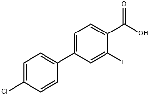 4-(4-클로로페닐)-2-플루오로벤조산 구조식 이미지