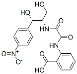 2-[[[(1S,2S)-1,3-dihydroxy-1-(4-nitrophenyl)propan-2-yl]carbamoylformy l]amino]benzoic acid Structure