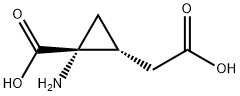 Cyclopropaneacetic acid, 2-amino-2-carboxy-, (1R-cis)- (9CI) Structure