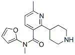 3-Pyridinecarboxamide,  N-2-furanyl-N,6-dimethyl-2-(4-piperidinyl)- Structure