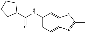 Cyclopentanecarboxamide, N-(2-methyl-6-benzothiazolyl)- (9CI) Structure