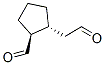 Cyclopentaneacetaldehyde, 2-formyl-, (1R,2S)- (9CI) Structure