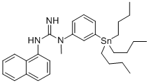 GUANIDINE, N-METHYL-N'-1-NAPHTHALENYL-N-[3-(TRIBUTYLSTANNYL)PHENYL]- Structure