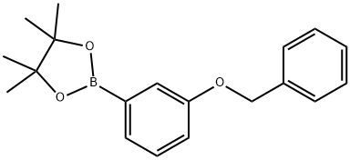 2-(3-BENZYLOXYPHENYL)-4,4,5,5-TETRAMETHYL-1,3,2-DIOXABOROLANE Structure