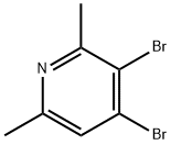 3,4-디브로모-2,6-디메틸피리딘 구조식 이미지