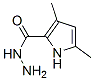 1H-피롤-2-카르복실산,3,5-디메틸-,히드라지드(9CI) 구조식 이미지