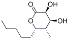 2H-Pyran-2-one, tetrahydro-3,4-dihydroxy-5-methyl-6-pentyl-, (3S,4S,5S,6S)- (9CI) Structure