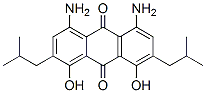 4,5-diamino-1,8-dihydroxy-2,7-bis(2-methylpropyl)anthraquinone Structure