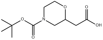 2-CARBOXYMETHYL-MORPHOLINE-4-CARBOXYLIC ACID TERT-BUTYL ESTER Structure