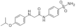 아세트아미드,N-[4-(아미노설포닐)페닐]-2-[[4-(1-메틸레톡시)페닐]아미노]- 구조식 이미지